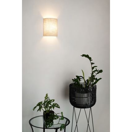 Brilagi - Vägglampa SEMI 1xE27/15W/230V mörk