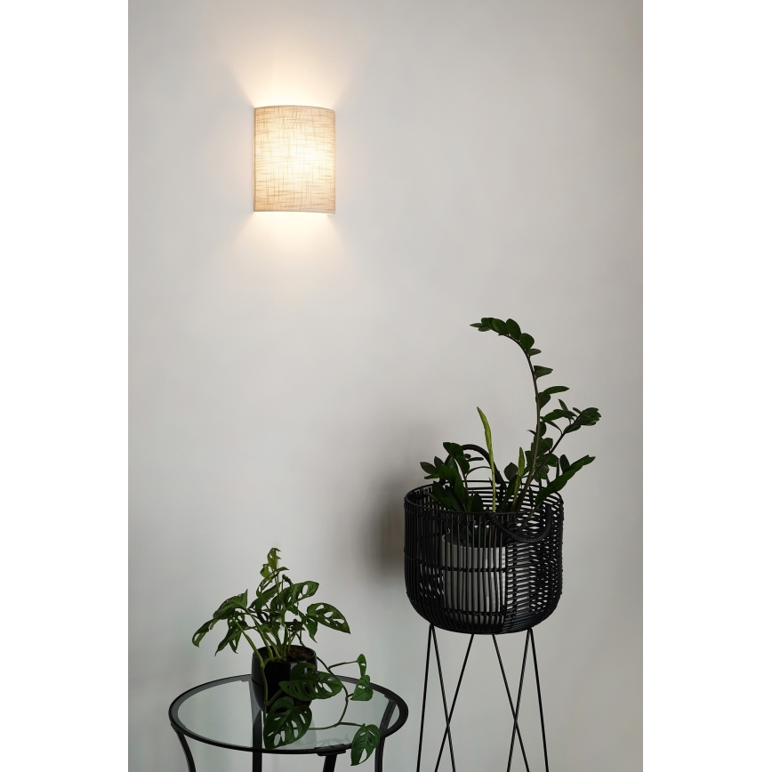 Brilagi - Vägglampa SEMI 1xE27/15W/230V mörk