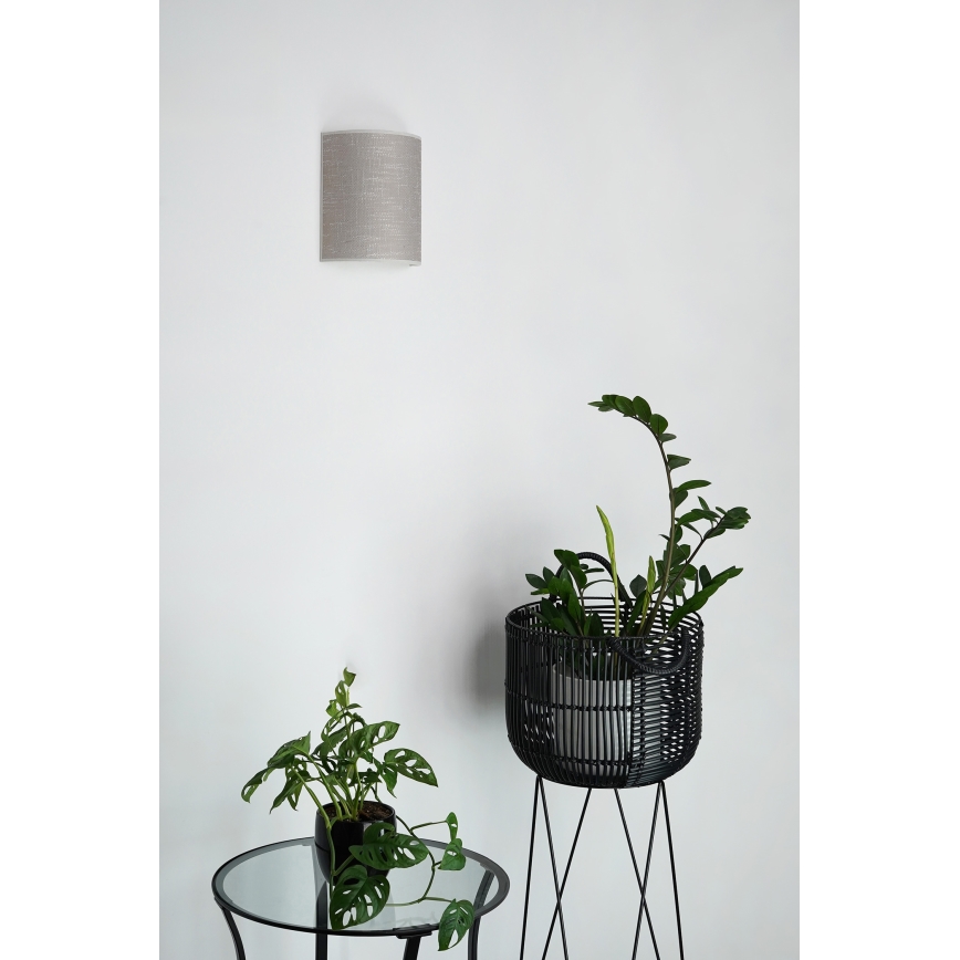 Brilagi - Vägglampa SEMI 1xE27/15W/230V mörk