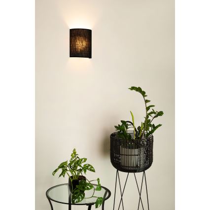 Brilagi - Vägglampa SEMI 1xE27/15W/230V svart
