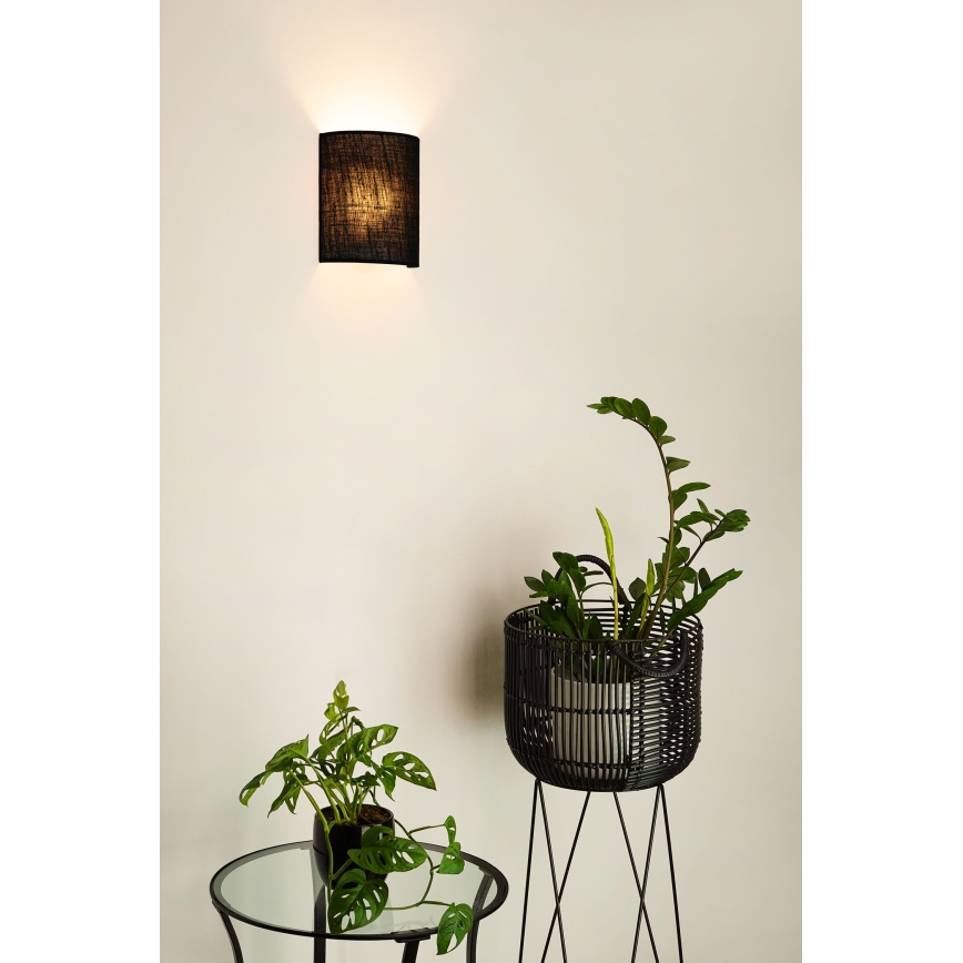 Brilagi - Vägglampa SEMI 1xE27/15W/230V svart