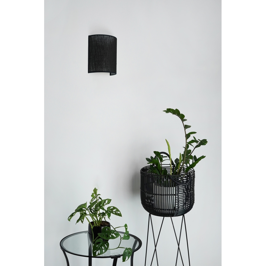 Brilagi - Vägglampa SEMI 1xE27/15W/230V svart