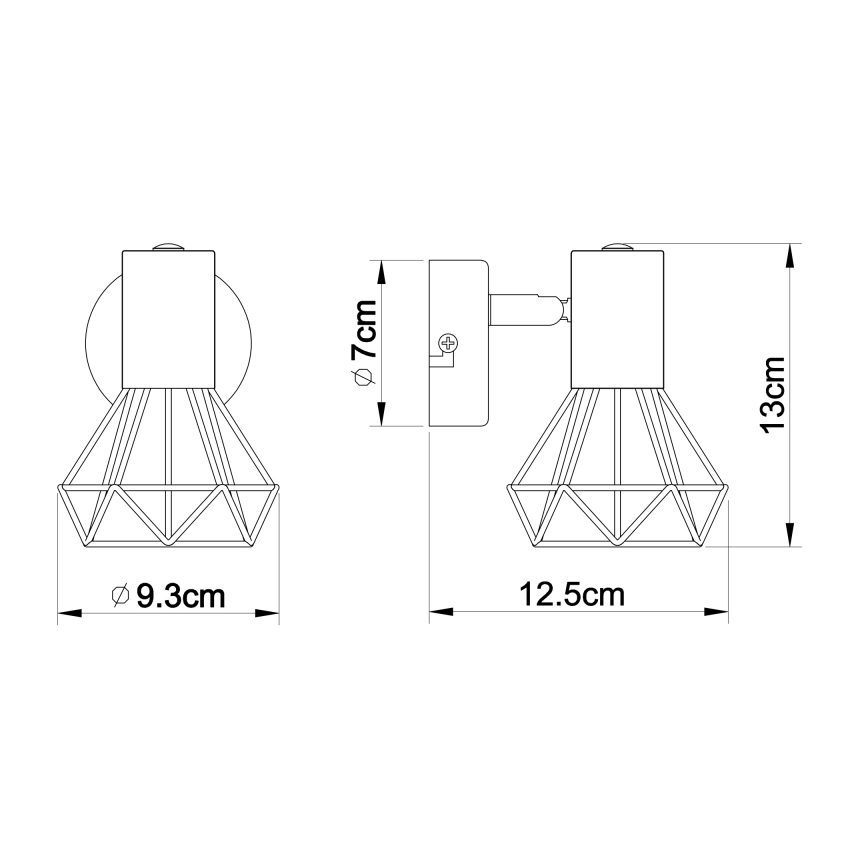 Brilagi - Väggmonterad spotlight CAGE 1xE14/40W/230V