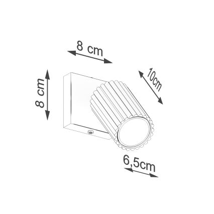 Brilagi - Väggspotlight CRESTO 1xGU10/10W/230V grädde