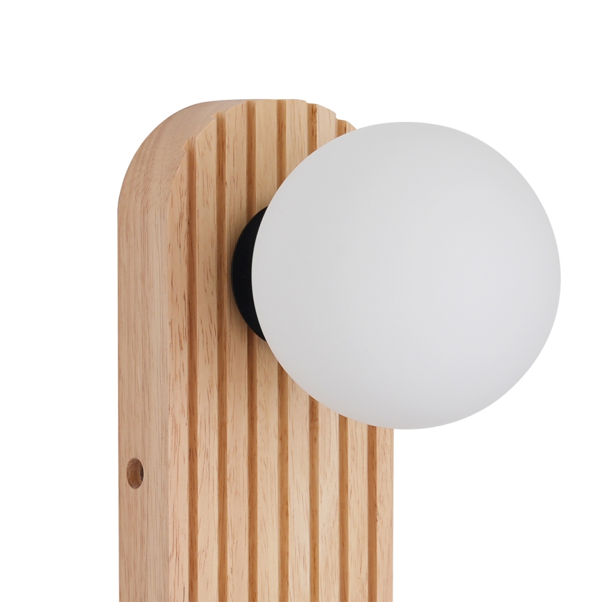 Brilagi - Väggspotlight MODERN WOOD 1xG9/5W/230V + 1xGU10/8W i gummiträ