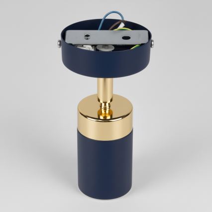 Brilagi - Väggspotlight POKER 1xGU10/25W/230V blå/guld