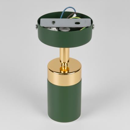 Brilagi - Väggspotlight POKER 1xGU10/25W/230V grön/guld