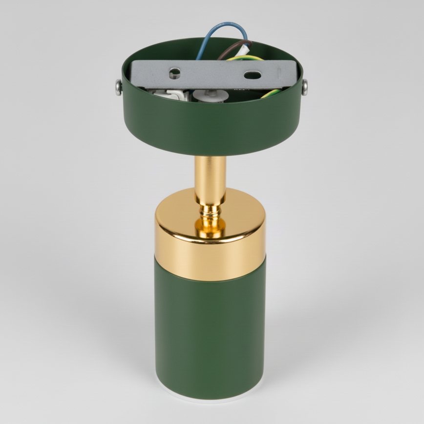 Brilagi - Väggspotlight POKER 1xGU10/25W/230V grön/guld