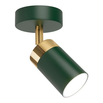Brilagi - Väggspotlight POKER 1xGU10/25W/230V grön/guld