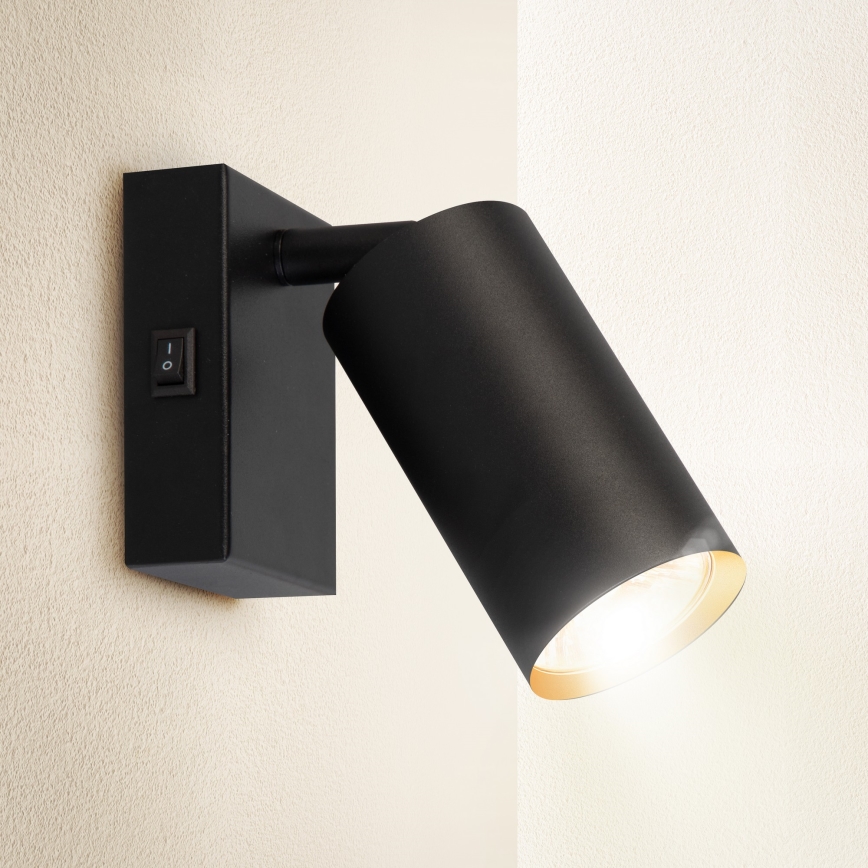 Brilagi - Väggspotlight SELE 1xGU10/30W/230V svart/guld
