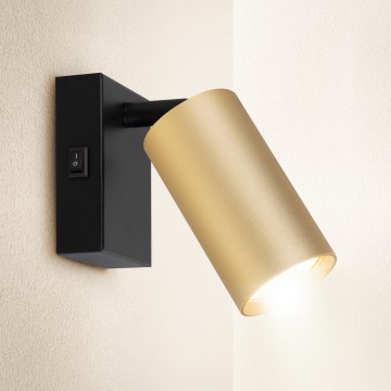 Brilagi - Väggspotlight SELE 1xGU10/30W/230V svart/guld