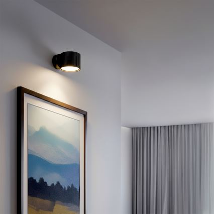 Brilagi - Väggspotlight STRIPY 1xGX53/15W/230V svart