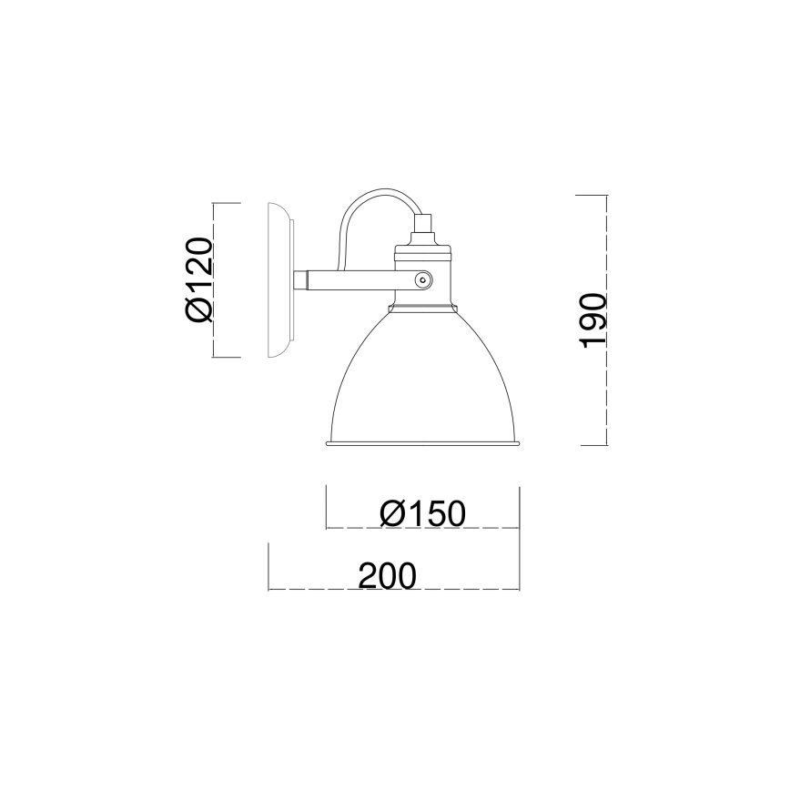 Brilagi - Väggspotlight TECHNO 1xE27/60W/230V grädde/patina