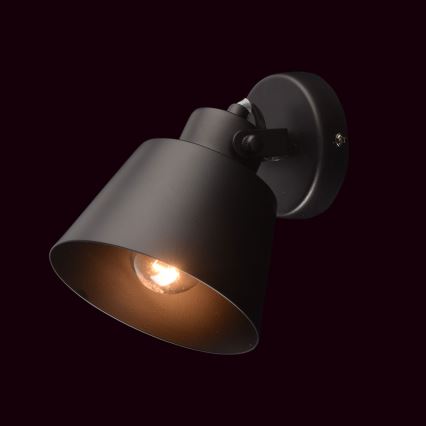 Brilagi - Väggspotlight TECHNO 1xE27/60W/230V svart