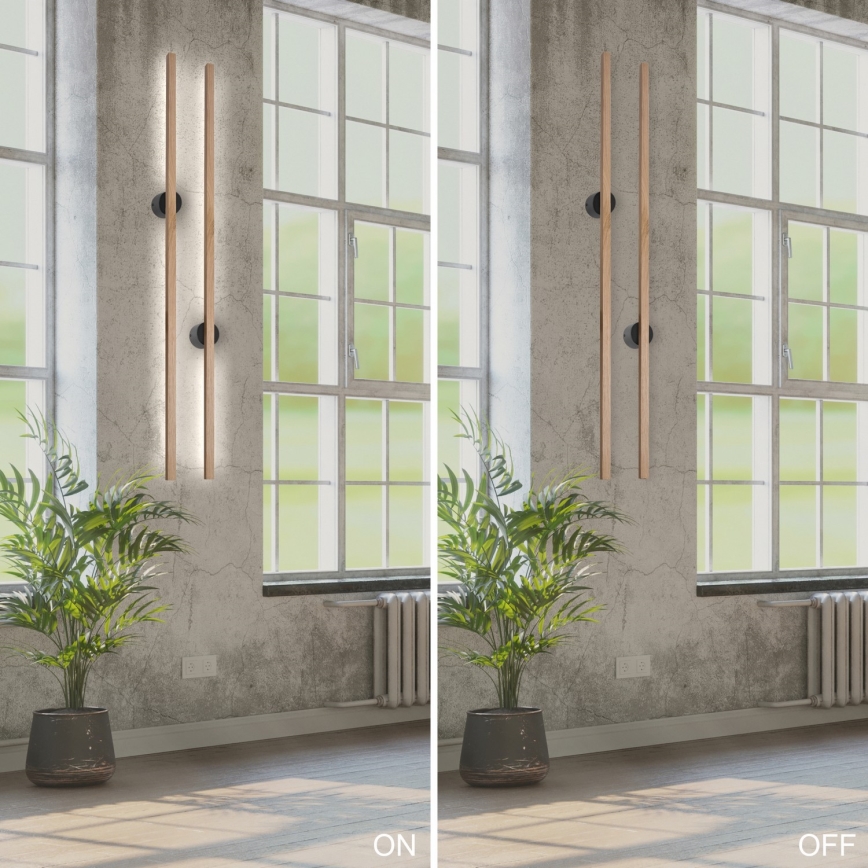 Brilagi - LED Vägglampa WOODY LINE LED/12W/230V 120 cm ek