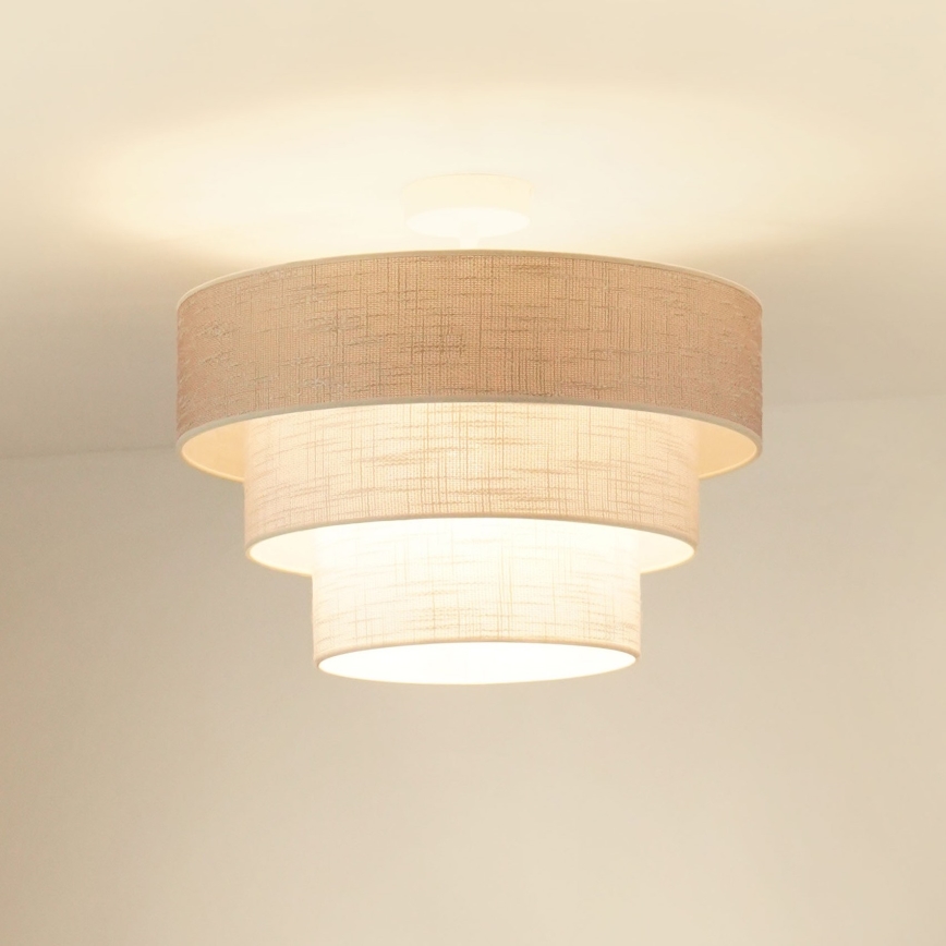 Brilagi - Ytmonterad ljuskrona ALASKA LUNETA 1xE27/15W/230V diameter 45 cm grå/grädde