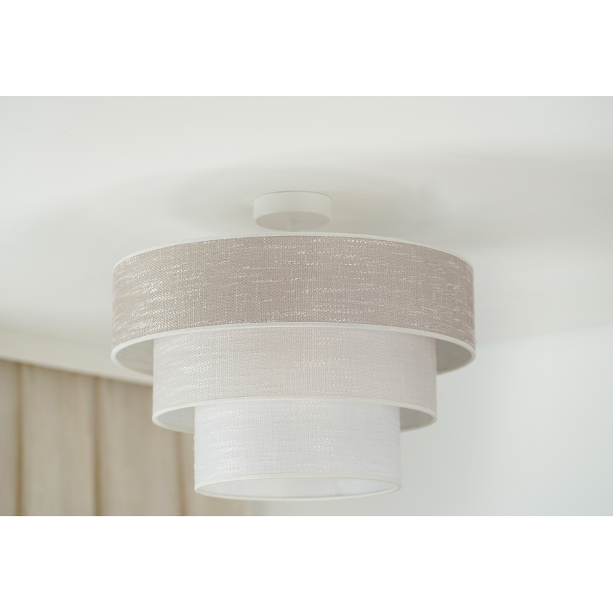 Brilagi - Ytmonterad ljuskrona ALASKA LUNETA 1xE27/15W/230V diameter 45 cm grå/grädde