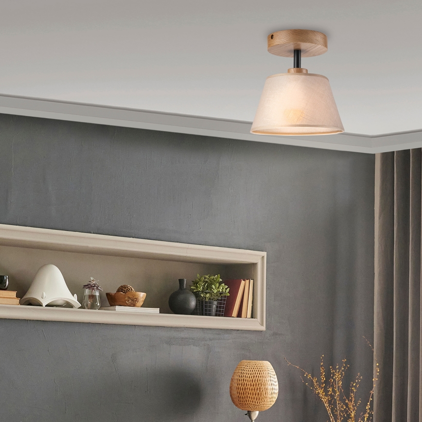 Brilagi - Ytmonterad ljuskrona ANTHONY 1xE14/60W/230V ek/beige