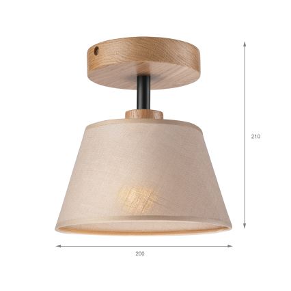 Brilagi - Ytmonterad ljuskrona ANTHONY 1xE14/60W/230V ek/beige