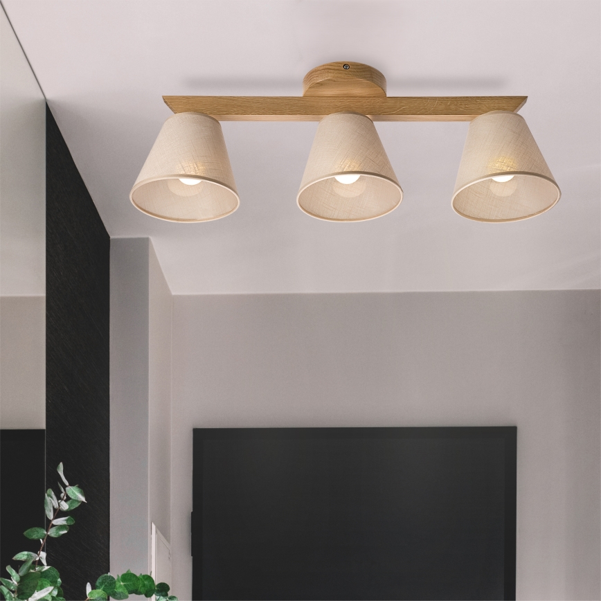 Brilagi - Ytmonterad ljuskrona ANTHONY 3xE14/40W/230V ek/beige