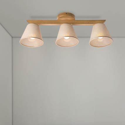 Brilagi - Ytmonterad ljuskrona ANTHONY 3xE14/40W/230V ek/beige