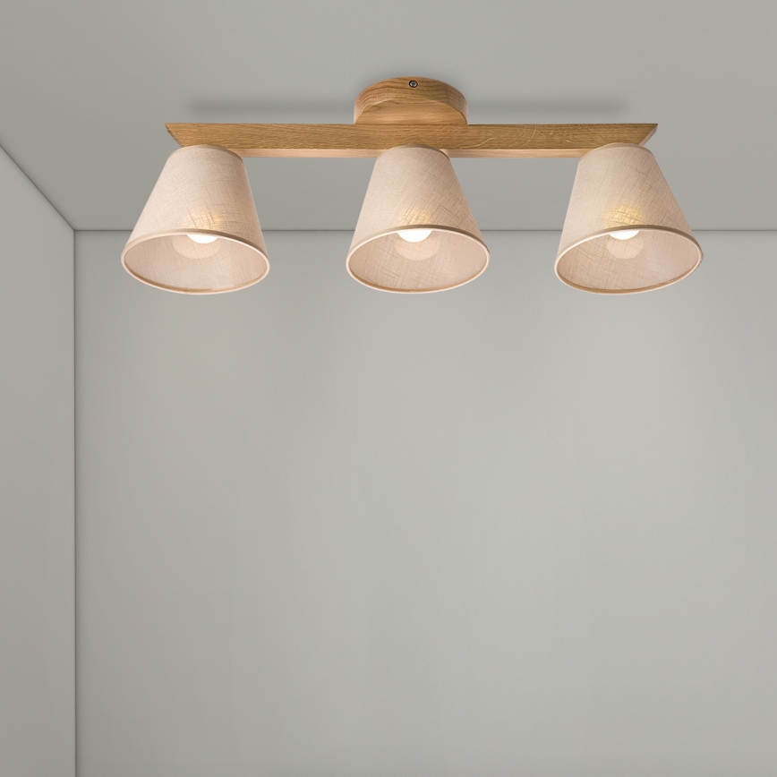 Brilagi - Ytmonterad ljuskrona ANTHONY 3xE14/40W/230V ek/beige