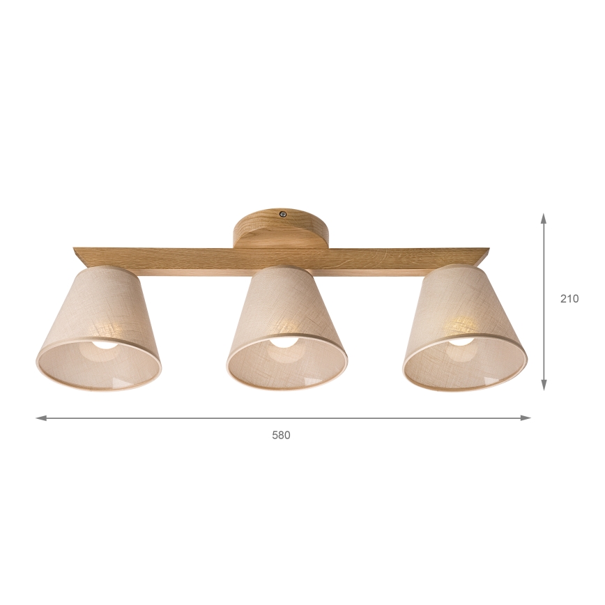 Brilagi - Ytmonterad ljuskrona ANTHONY 3xE14/40W/230V ek/beige