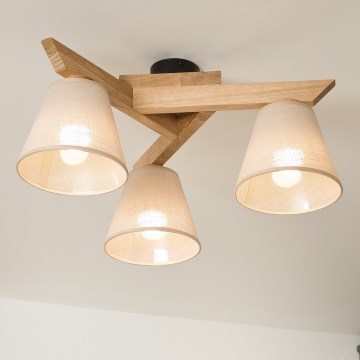 Brilagi - Ytmonterad ljuskrona ANTHONY 3xE14/40W/230V ek/beige