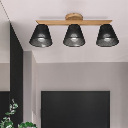 Brilagi - Ytmonterad ljuskrona ANTHONY 3xE14/40W/230V ek/svart