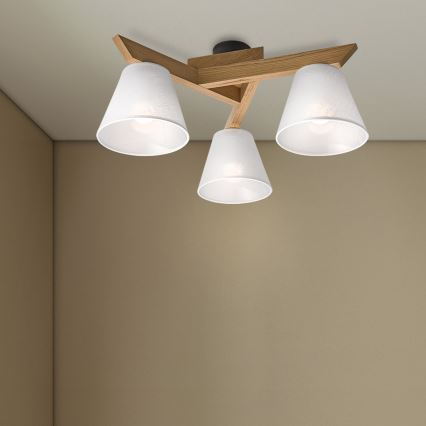 Brilagi - Ytmonterad ljuskrona ANTHONY 3xE14/40W/230V ek/vit