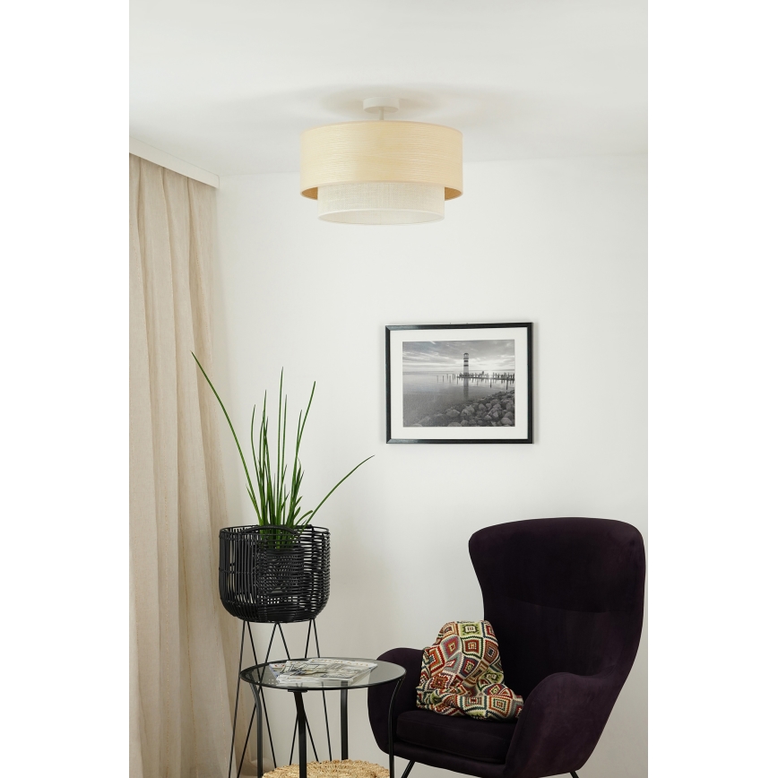 Brilagi - Ytmonterad ljuskrona ARIZONA BOHO 1xE27/15W/230V diameter 45 cm grädde/beige