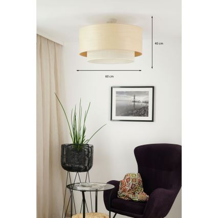 Brilagi - Ytmonterad ljuskrona ARIZONA BOHO 1xE27/15W/230V diameter 60 cm beige