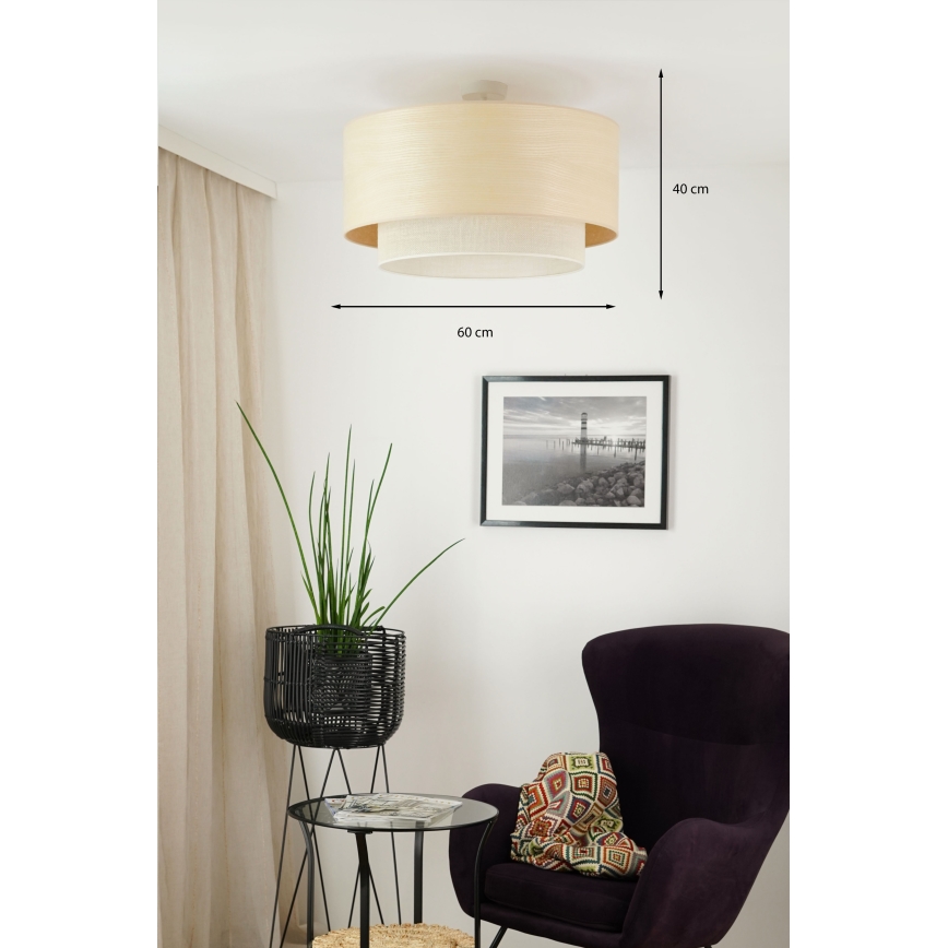 Brilagi - Ytmonterad ljuskrona ARIZONA BOHO 1xE27/15W/230V diameter 60 cm beige