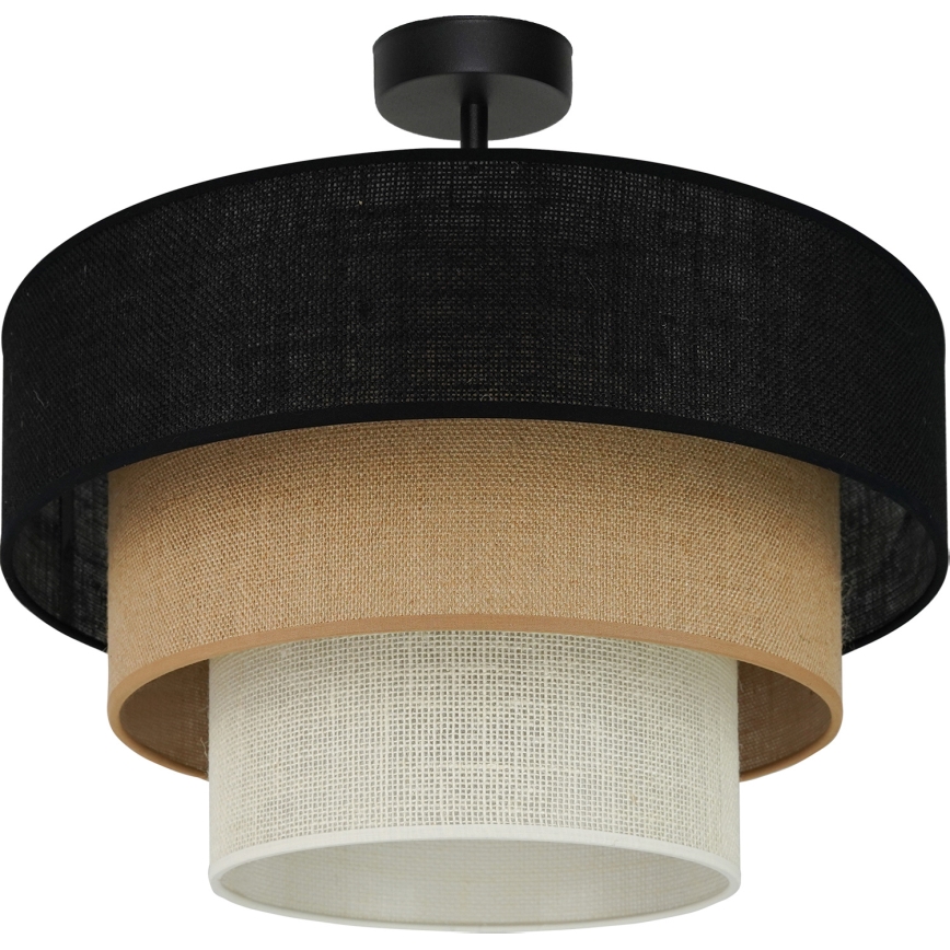 Brilagi - Ytmonterad ljuskrona ASPEN LUNETA 1xE27/15W/230V diameter 45 cm svart/beige/grädde