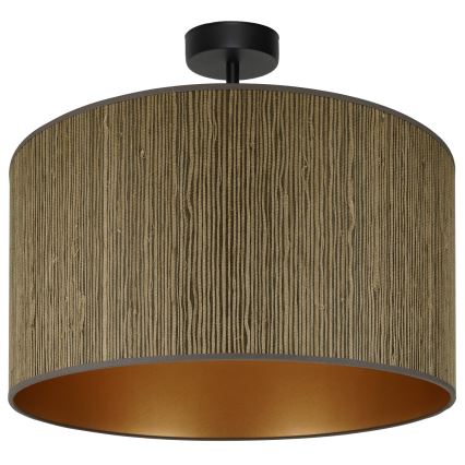 Brilagi - Ytmonterad ljuskrona BOSTON ROLLER 1xE27/15W/230V diameter 45 cm strå brun/guld