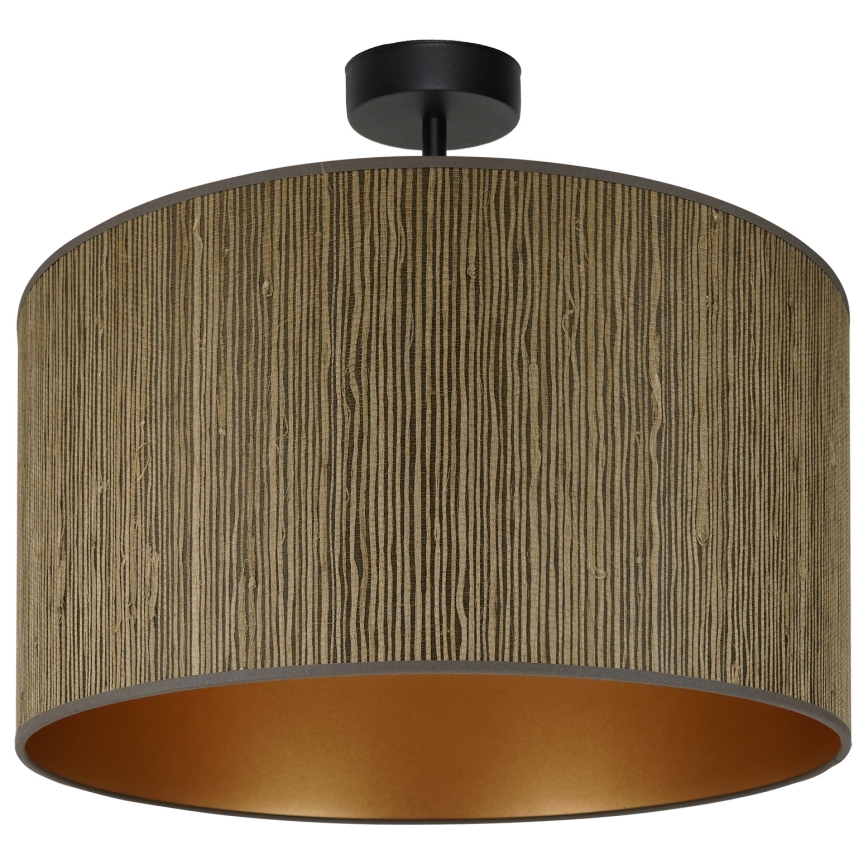 Brilagi - Ytmonterad ljuskrona BOSTON ROLLER 1xE27/15W/230V diameter 45 cm strå brun/guld