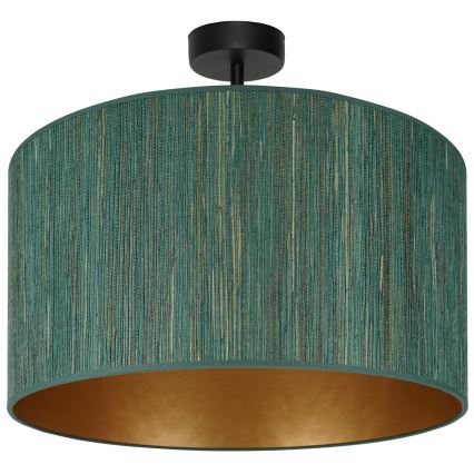 Brilagi - Ytmonterad ljuskrona BOSTON ROLLER 1xE27/15W/230V diameter 45 cm strå grön/guld
