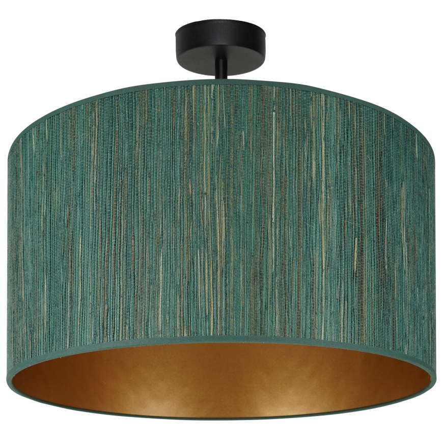 Brilagi - Ytmonterad ljuskrona BOSTON ROLLER 1xE27/15W/230V diameter 45 cm strå grön/guld