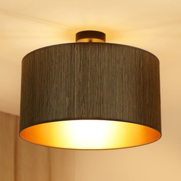 Brilagi - Ytmonterad ljuskrona BOSTON ROLLER 1xE27/15W/230V diameter 45 cm strå brun/guld