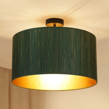 Brilagi - Ytmonterad ljuskrona BOSTON ROLLER 1xE27/15W/230V diameter 45 cm strå grön/guld