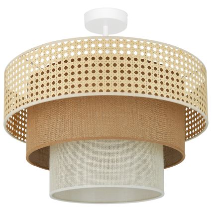 Brilagi - Ytmonterad ljuskrona CEDAR LUNETA 1xE27/15W/230V diameter 45 cm beige/brun/grädde