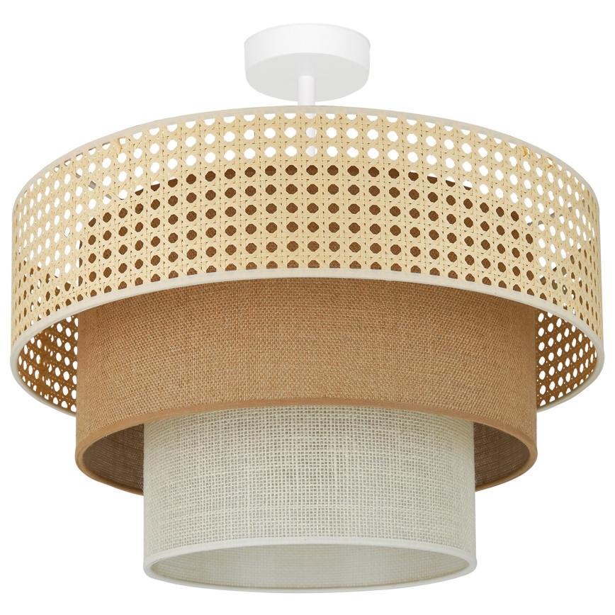 Brilagi - Ytmonterad ljuskrona CEDAR LUNETA 1xE27/15W/230V diameter 45 cm beige/brun/grädde