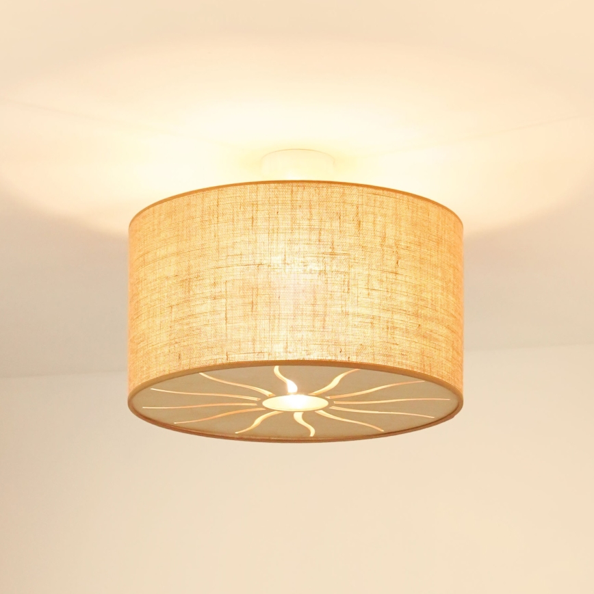 Brilagi - Ytmonterad ljuskrona COUNTRY ROLLER 1xE27/15W/230V diameter 45 cm beige