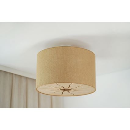Brilagi - Ytmonterad ljuskrona COUNTRY ROLLER 1xE27/15W/230V diameter 45 cm beige