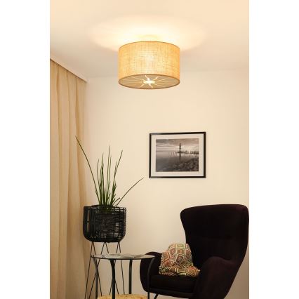 Brilagi - Ytmonterad ljuskrona COUNTRY ROLLER 1xE27/15W/230V diameter 45 cm beige