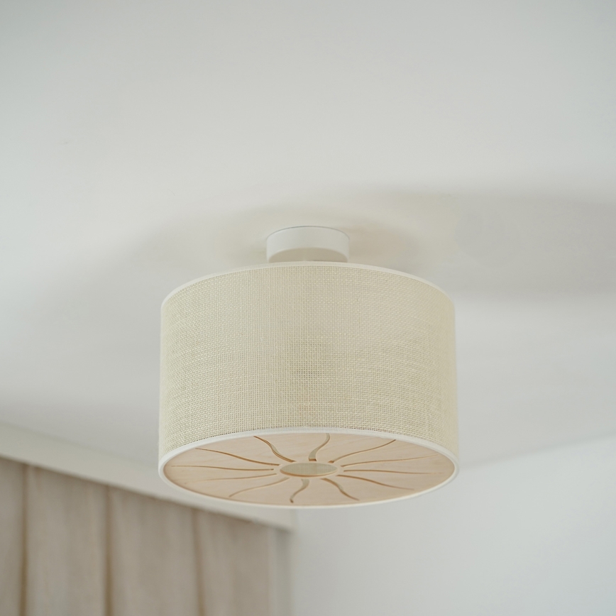Brilagi - Ytmonterad ljuskrona COUNTRY ROLLER 1xE27/15W/230V diameter 45 cm grädde