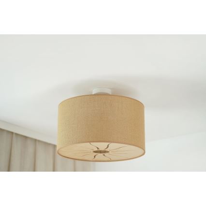 Brilagi - Ytmonterad ljuskrona COUNTRY ROLLER 1xE27/15W/230V diameter 50 cm beige