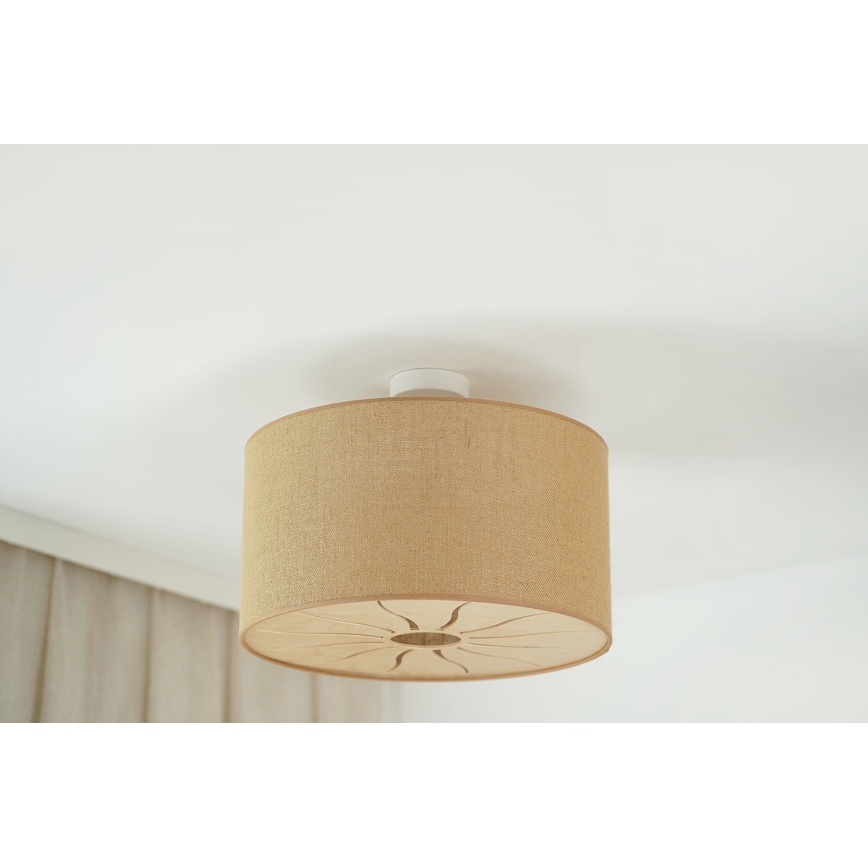 Brilagi - Ytmonterad ljuskrona COUNTRY ROLLER 1xE27/15W/230V diameter 50 cm beige