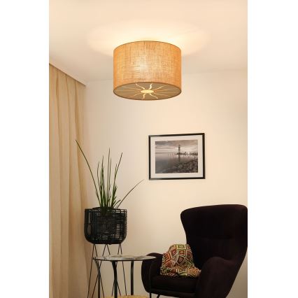 Brilagi - Ytmonterad ljuskrona COUNTRY ROLLER 1xE27/15W/230V diameter 50 cm beige