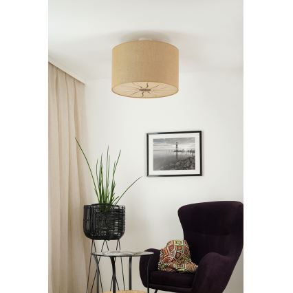 Brilagi - Ytmonterad ljuskrona COUNTRY ROLLER 1xE27/15W/230V diameter 50 cm beige
